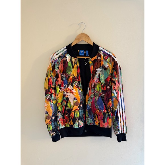 adidas Originals Pants - Adidas Originals Farm Company Tropical Parrot Bird Print Track Jacket Small
